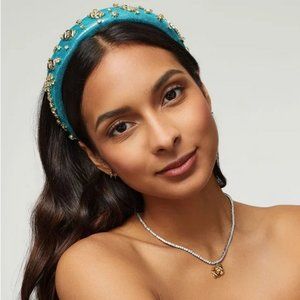 Lele Sadoughi Pices Alice headband in Aquamarine NWT